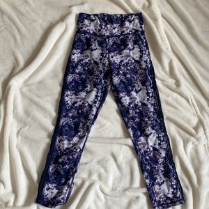 Work out cropped leggings with mesh down the side